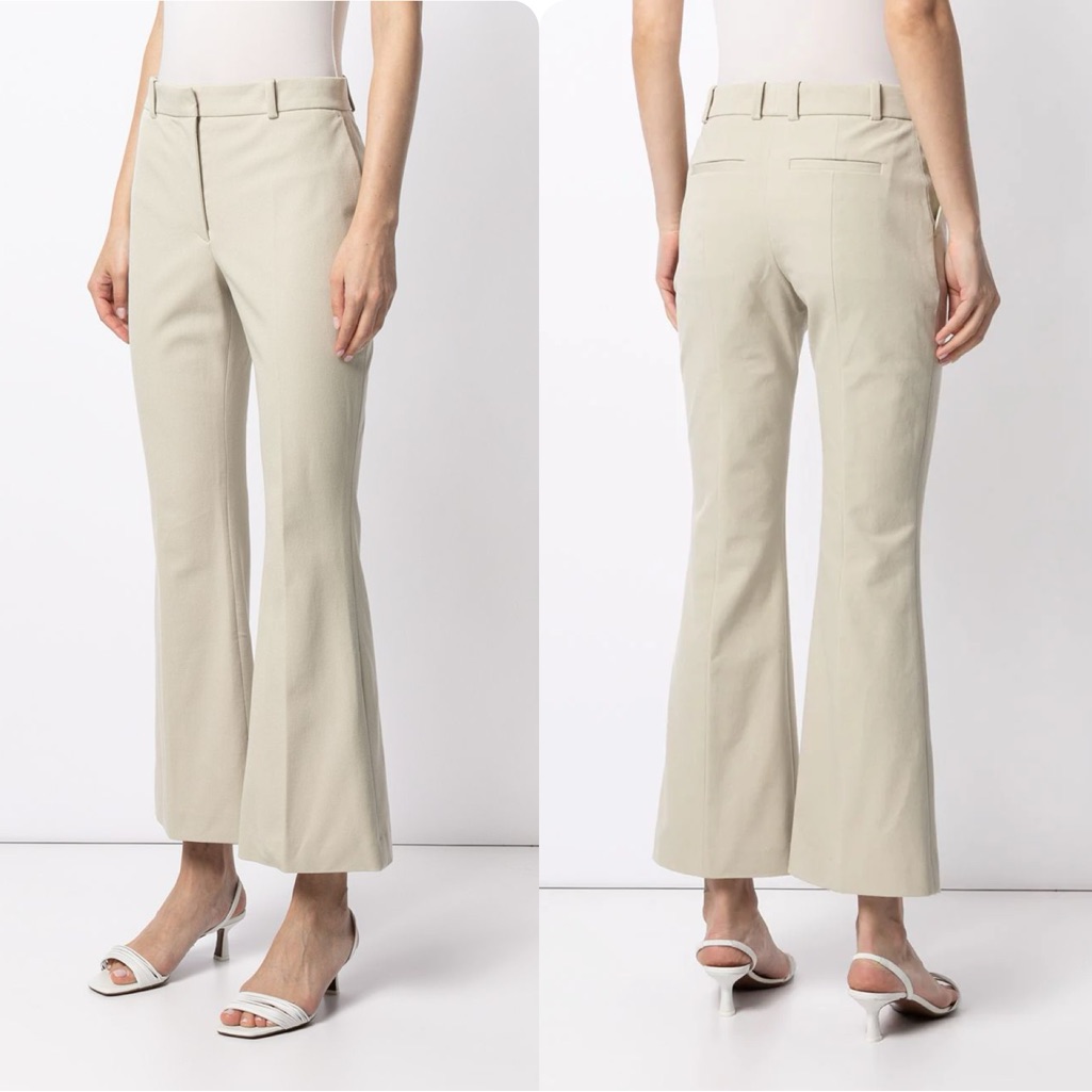 Joseph Cropped Flare Trousers Size 40 Eu Large Usa $370